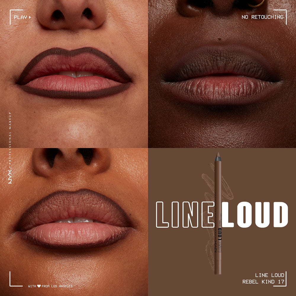 Fórmula cremosa de Nyx lapiz contorno labios Rebel Kind Chocolate Brown