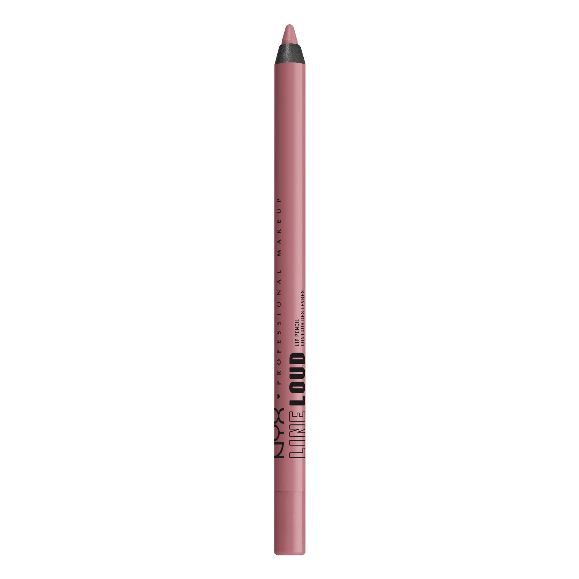 Lápiz perfil labial Loud Fierce Flirt de NYX, definición precisa y color intenso.