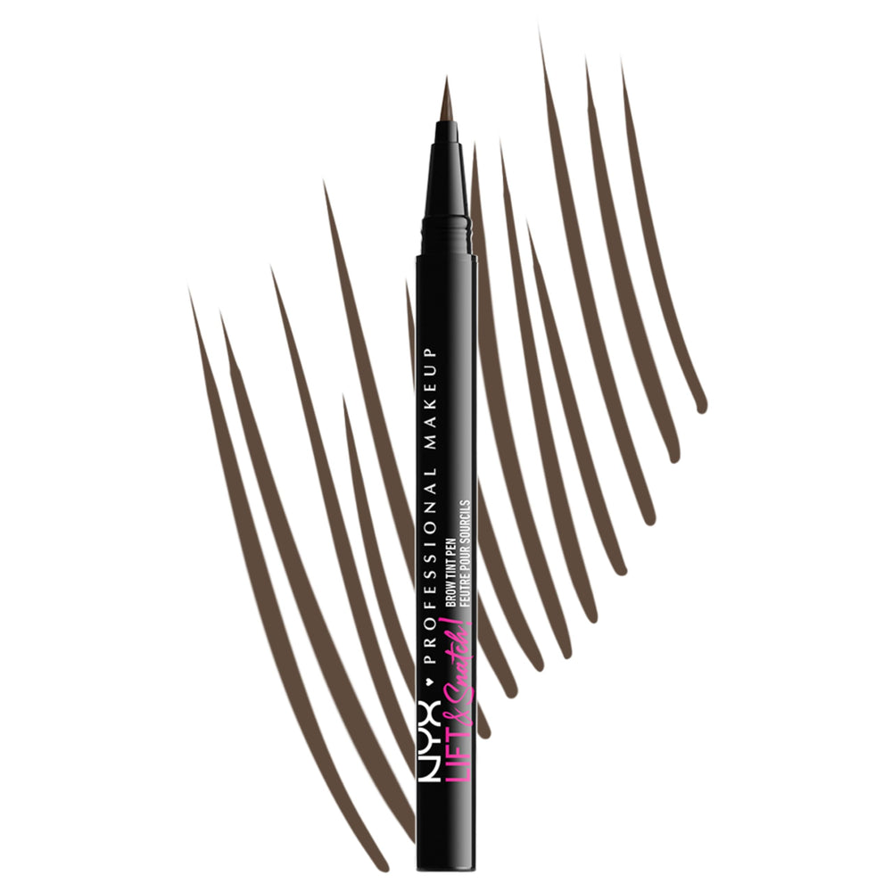 NYX Lift & Snatch cejas, tinta con aplicador para definición precisa.