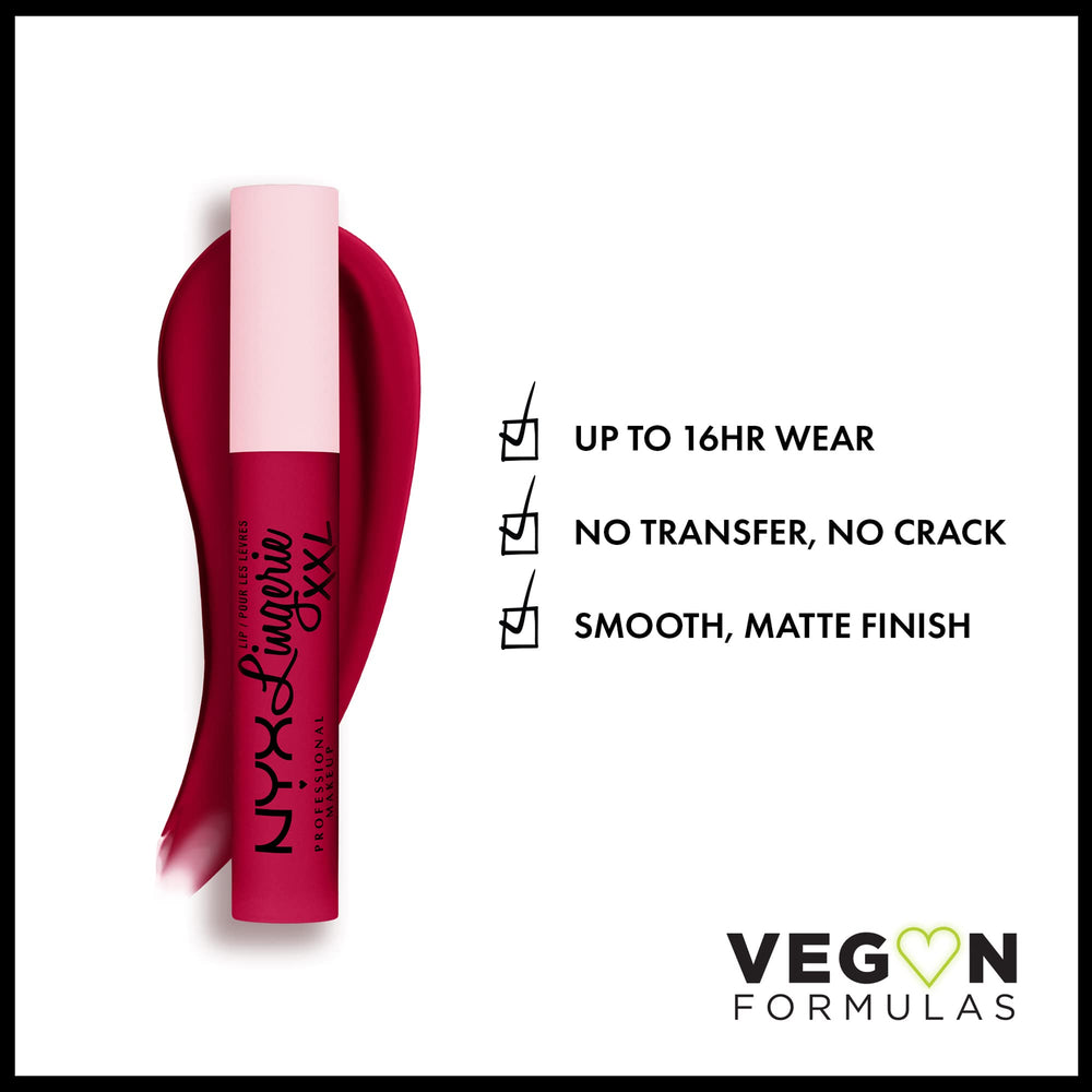 NYX Lip Lingerie XXL Matte, aplicación suave en el centro de labios para tono uniforme