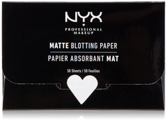 NYX Professional Makeup Papel absorbente mate para eliminar el brillo sin color.