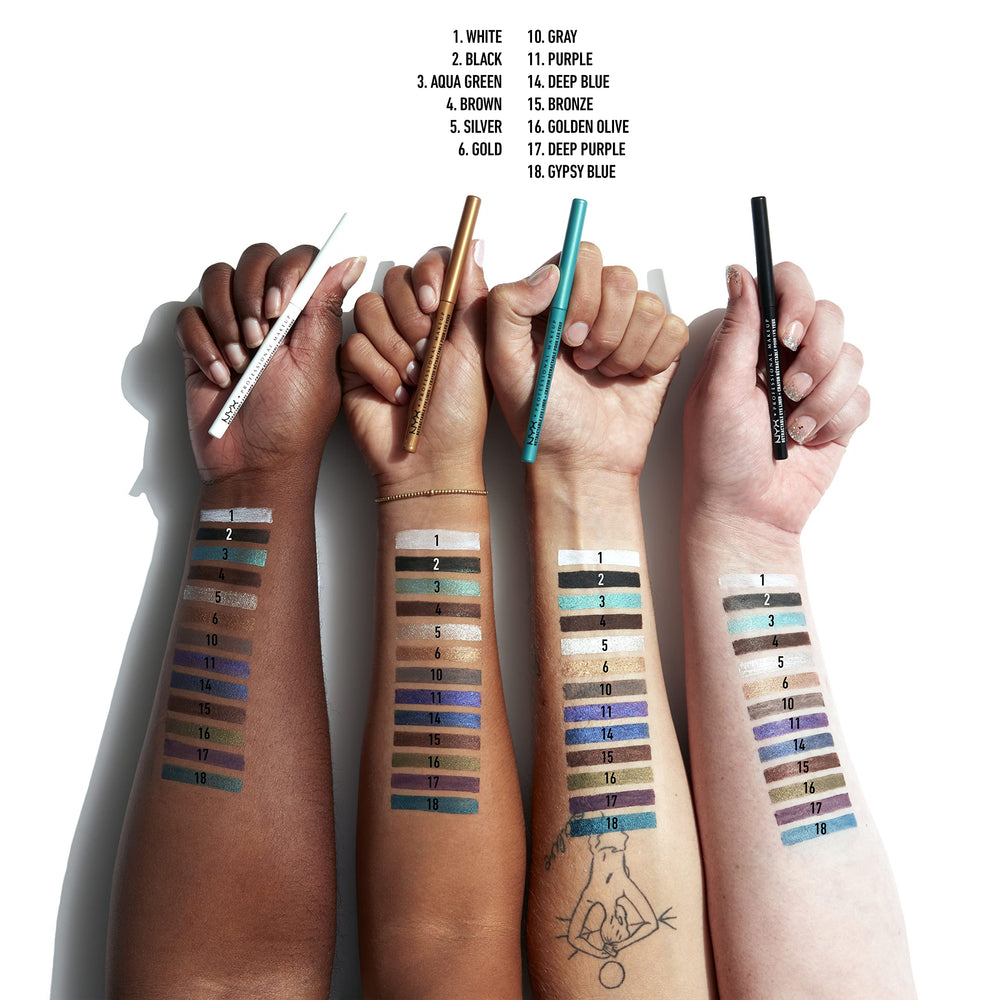 NYX Professional Makeup delineador gris para delineado delgado y definido