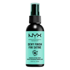 Spray fijador NYX Professional Makeup con acabado húmedo para un aspecto luminoso todo el día.