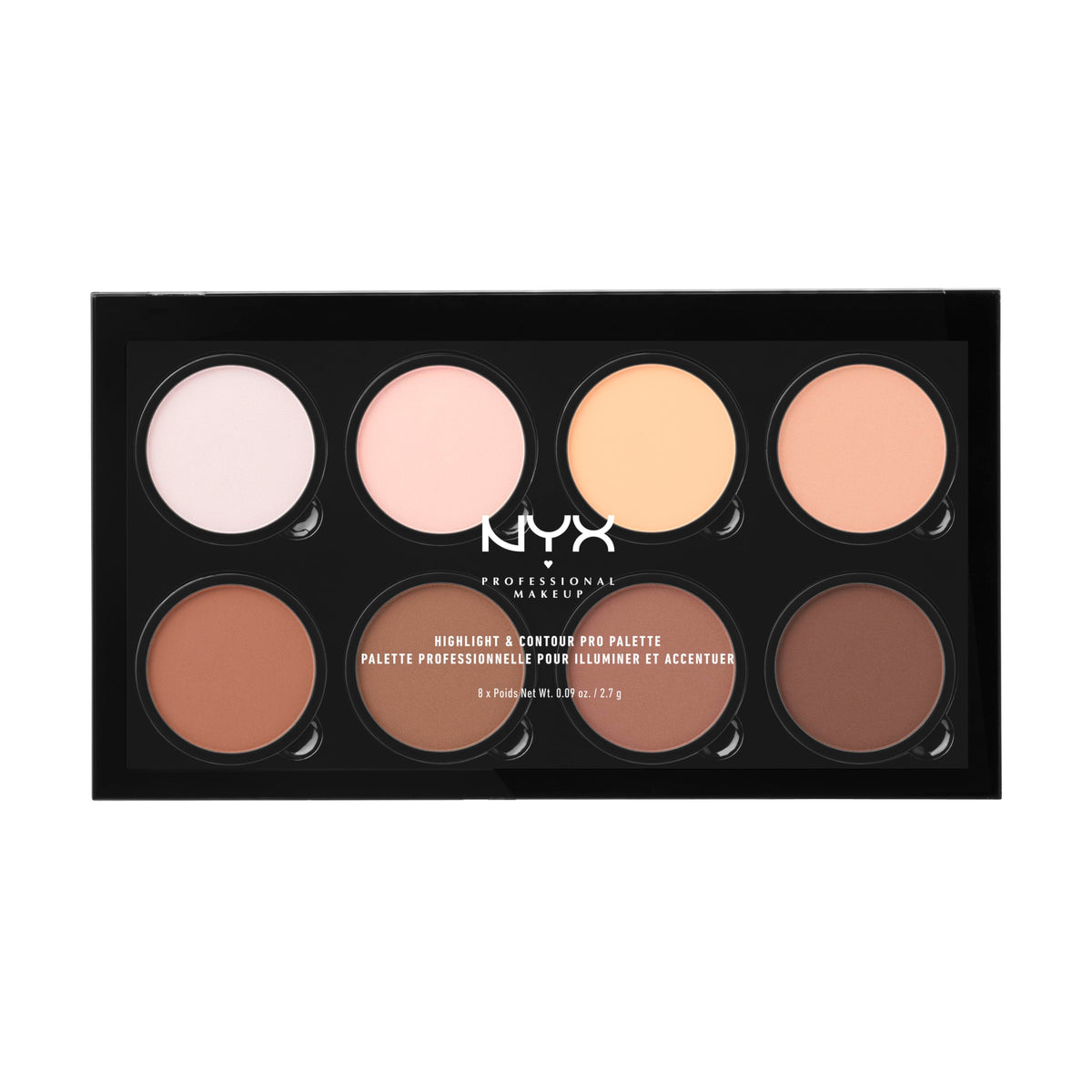 NYX PROFESSIONAL MAKEUP Paleta Pro de Iluminación y Contorno para realzar rasgos.