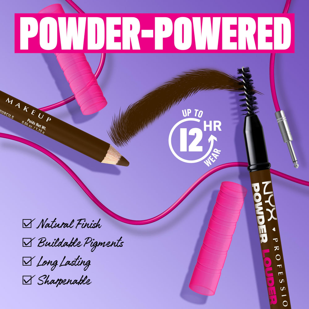 Tono Espresso de NYX Powder Louder para cejas definidas.