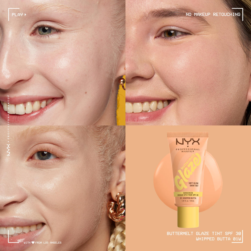 Closeup of Shea Butter and Mango Butter in the glaze formula for nourishing care.
