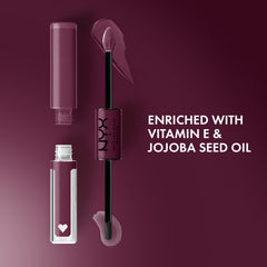 NYX Shine Loud capa superior refleja brillo ultra sin pegar.