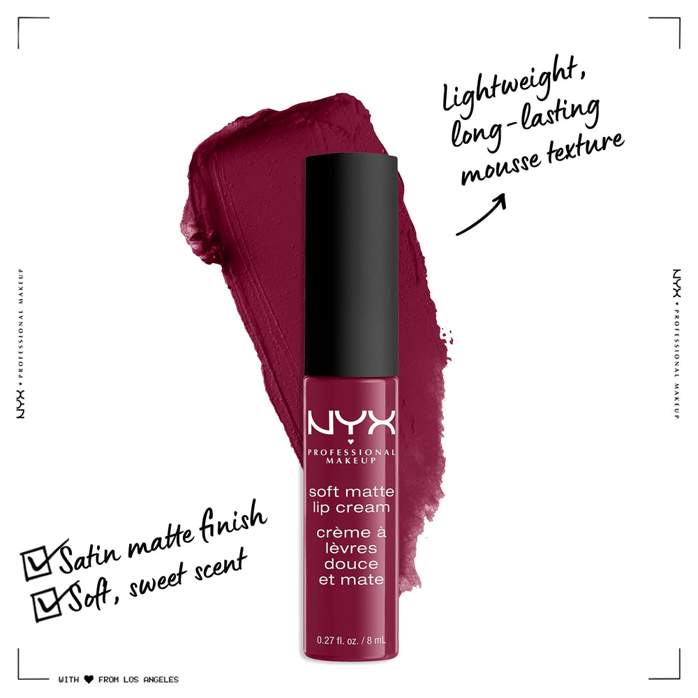 NYX Soft Matte Lip Cream Copenhagen: acabado mate sedoso y textura ligera para usar todo el día.