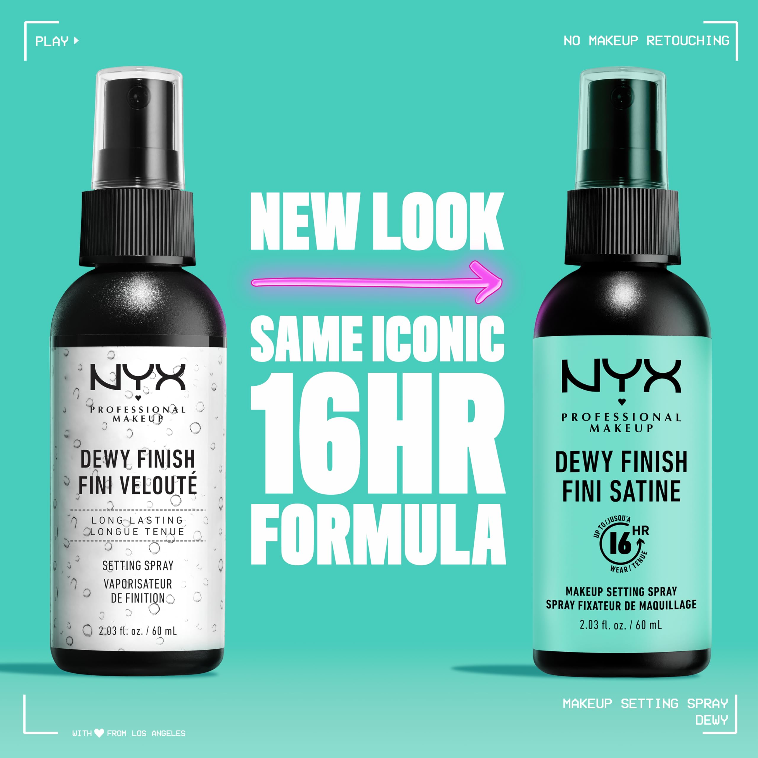 Fijador en bruma NYX Professional Makeup para fijar maquillaje con duración de 16 horas.