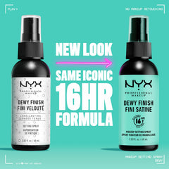Fijador en bruma NYX Professional Makeup para fijar maquillaje con duración de 16 horas.