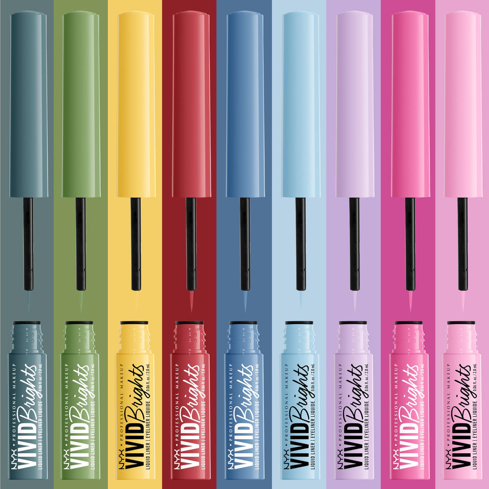 Delineados gráficos con NYX Vivid Brights para looks creativos