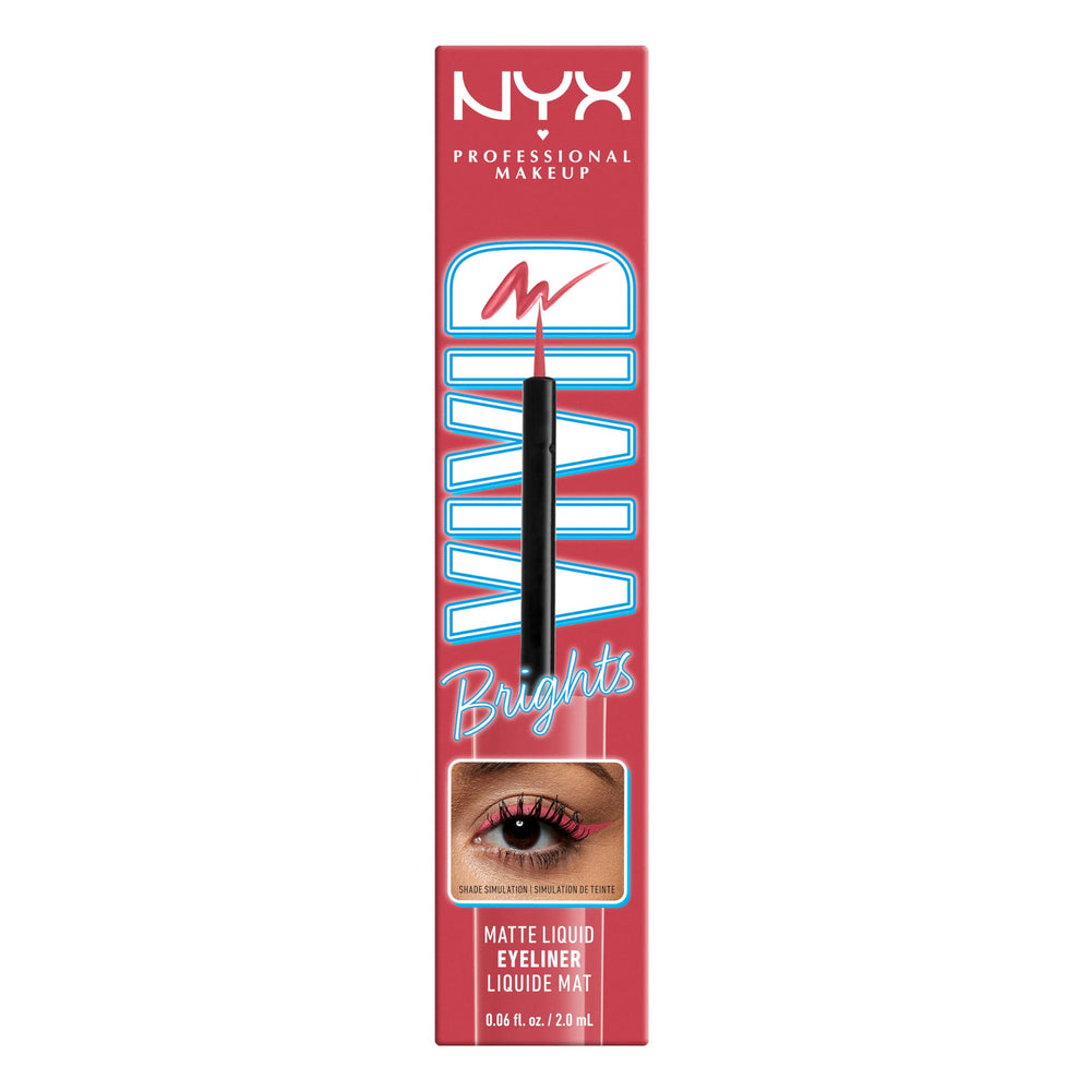 NYX Vivid Brights delineador, sin transferencia para looks limpios