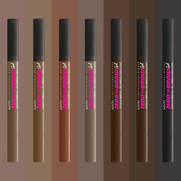 Zero to Brow: uso con plantillas de cejas para precisión en Ash Brown.