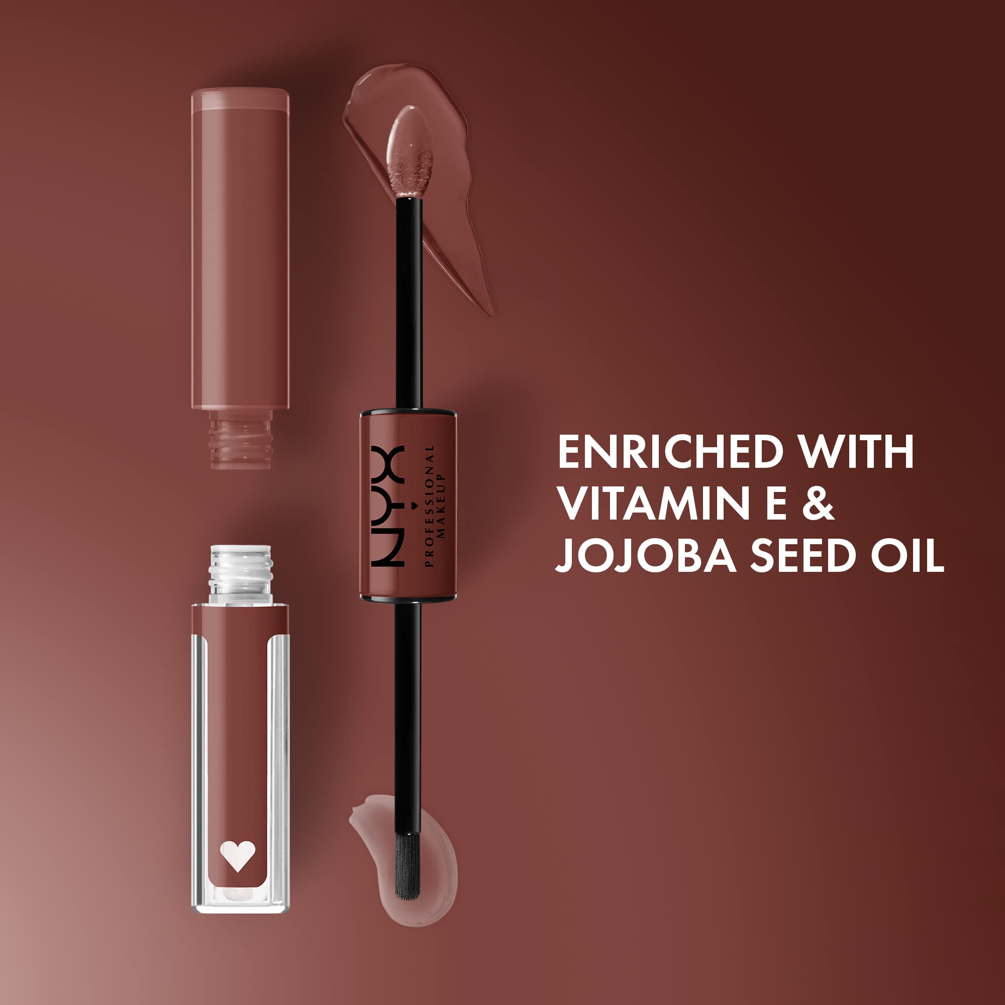 Base coat de NYX Shine Loud con aceites nutritivos para labios
