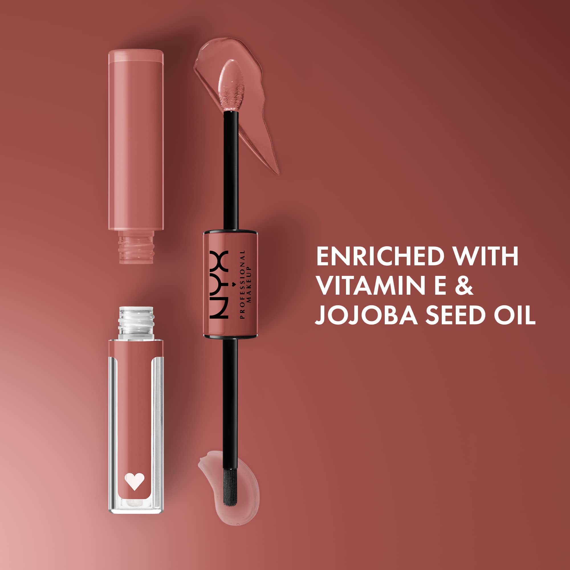 Capa superior de NYX Shine Loud con brillo ultra suave y sin pegar