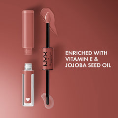 Capa superior de NYX Shine Loud con brillo ultra suave y sin pegar