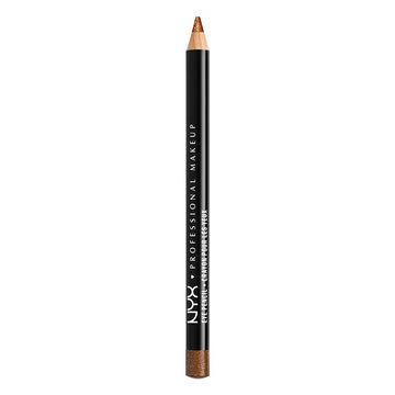 NYX Slim Eye Pencil Bronze Shimmer close-up swatch showing metallic bronze glow