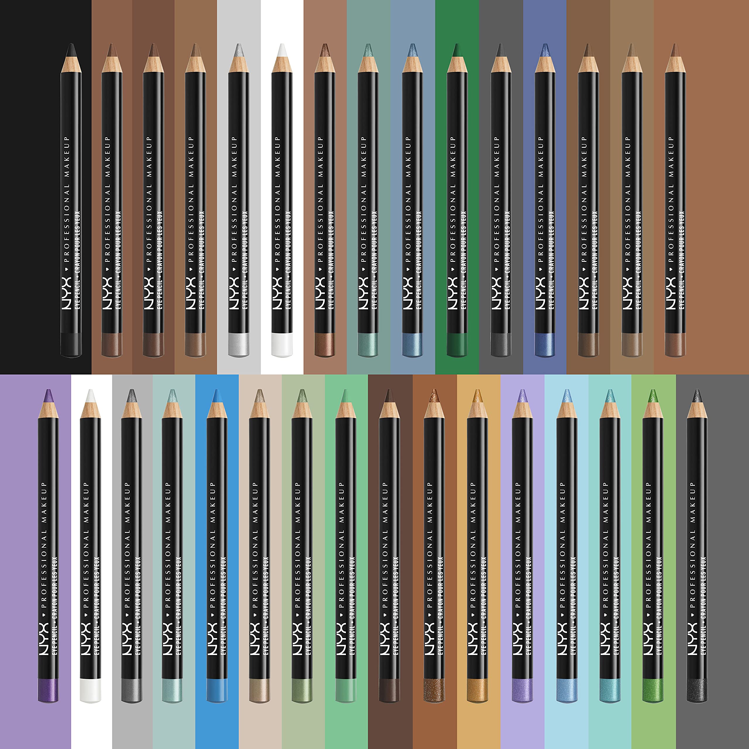 Delineador delgado NYX Slim Eye Pencil Sapphire para look definido.