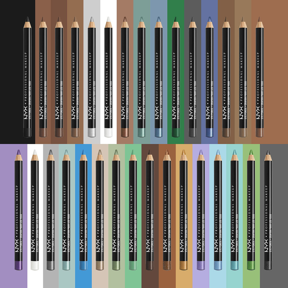 Delineador delgado NYX Slim Eye Pencil Sapphire para look definido.