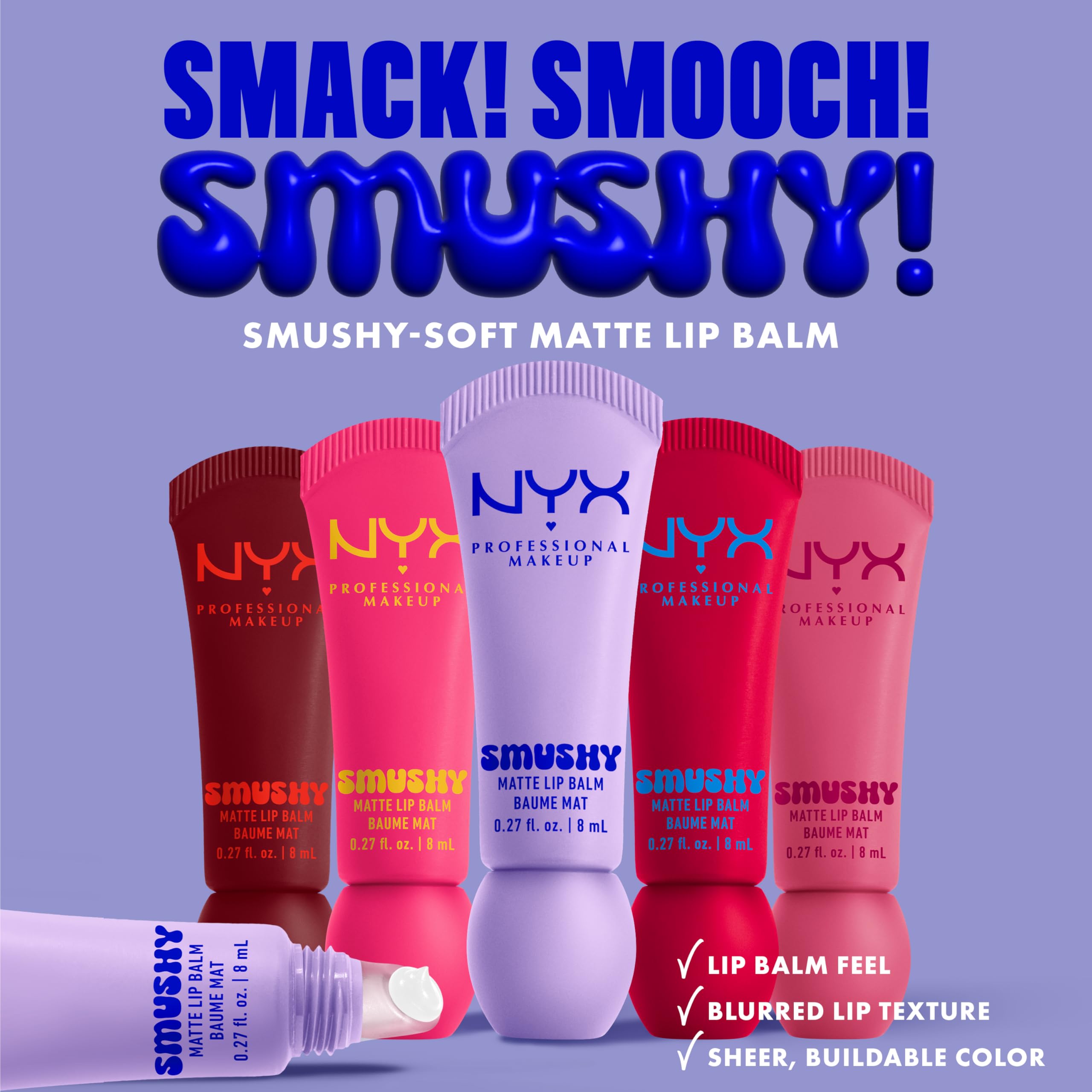 NYX Smushy Matte Lip Balm cobertura ajustable para looks naturales o más marcados