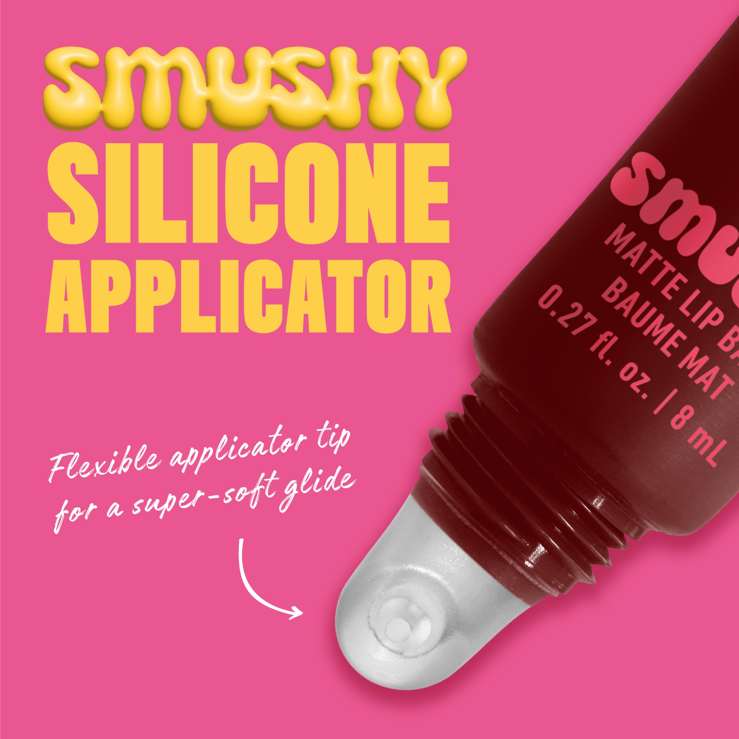 Envase práctico de NYX Smushy Matte Lip Balm para retoques sobre la marcha.