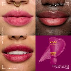 Textura suave de NYX Smushy Matte Lip Balm para comodidad prolongada.