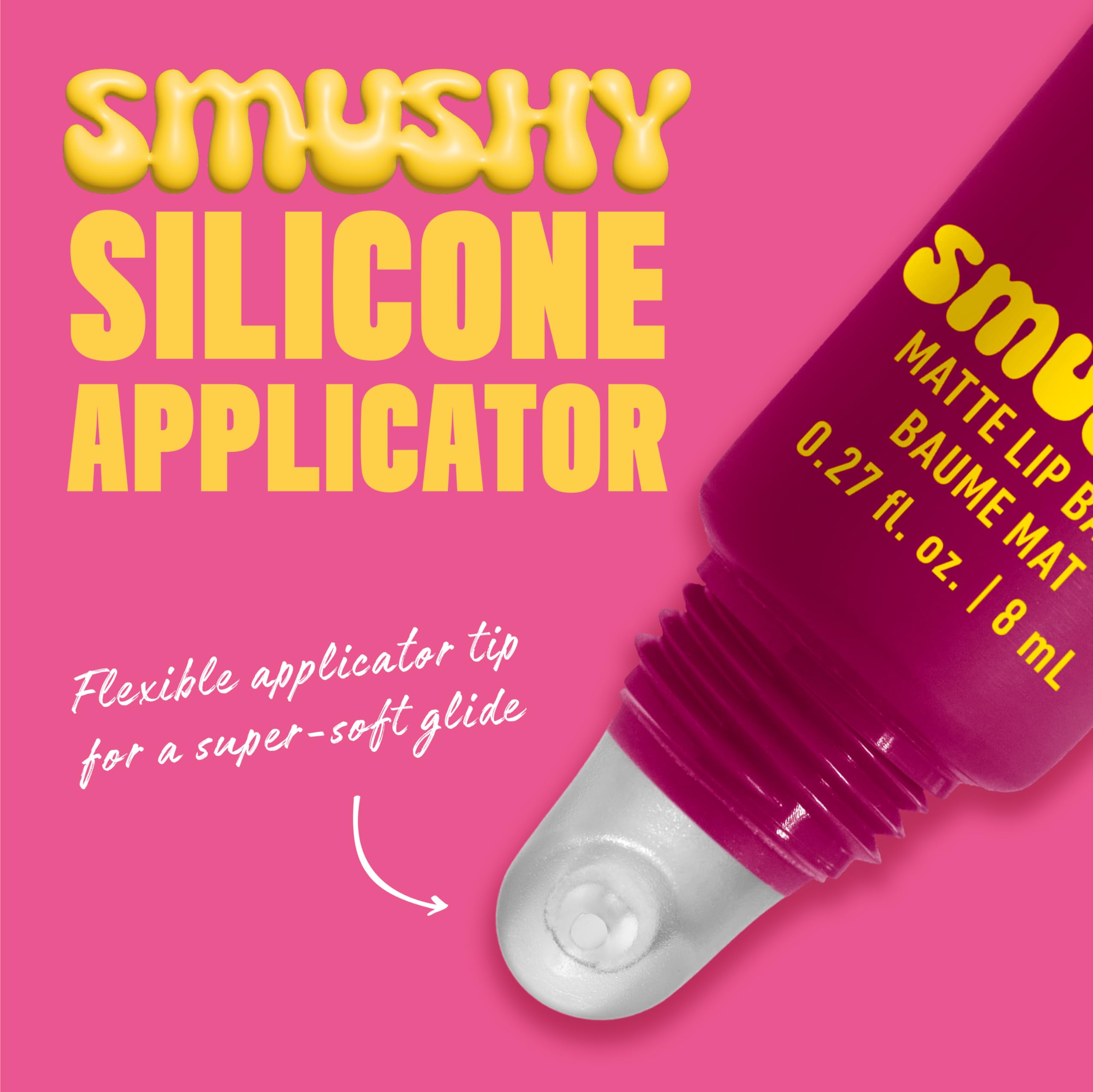 Tono durazno NYX Smushy Matte Lip Balm para un toque fresco.