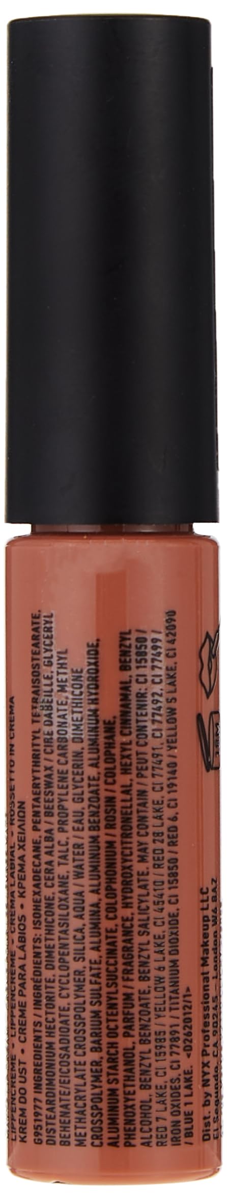 Nyx: aplicación suave en labios para tono mate sin resecar.