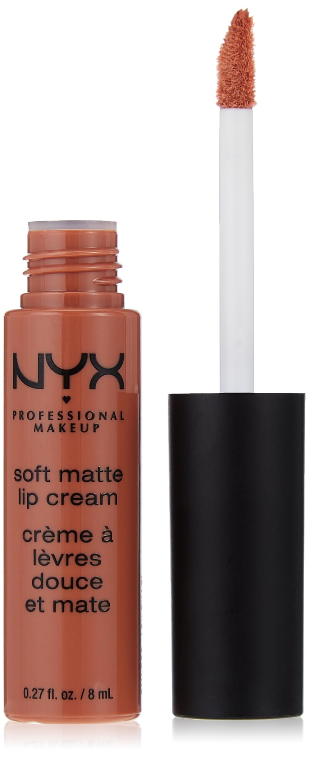 Nyx: maquillaje labial en crema con acabado mate suave, ideal para uso diario.