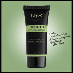 Primer verde de NYX neutralizando enrojecimiento para tono más uniforme