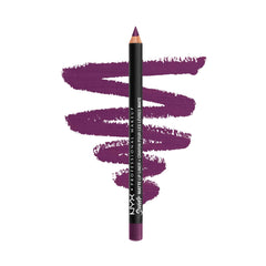 Delineador labial NYX Suede Matte, tono vino púrpura, definición duradera.