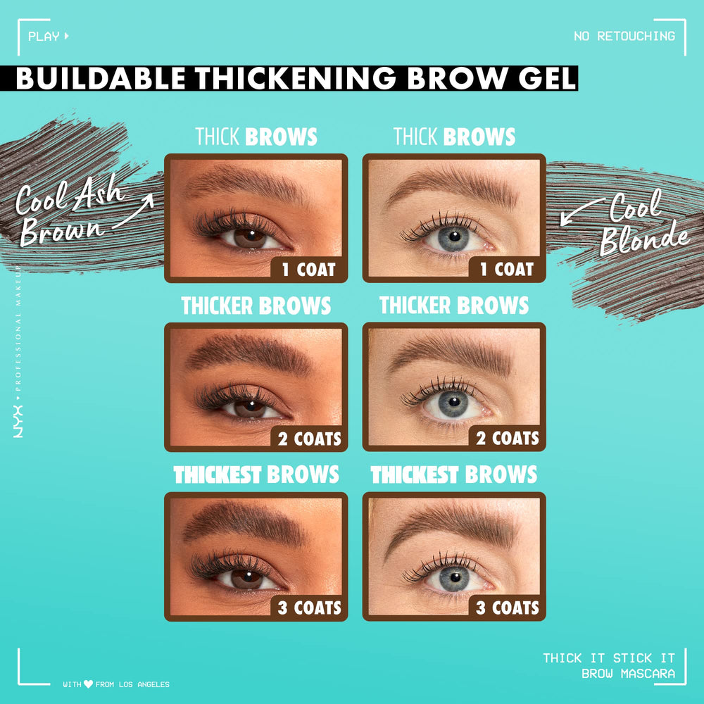 NYX Thick It Stick It: duración de 16 horas para todo el día.
