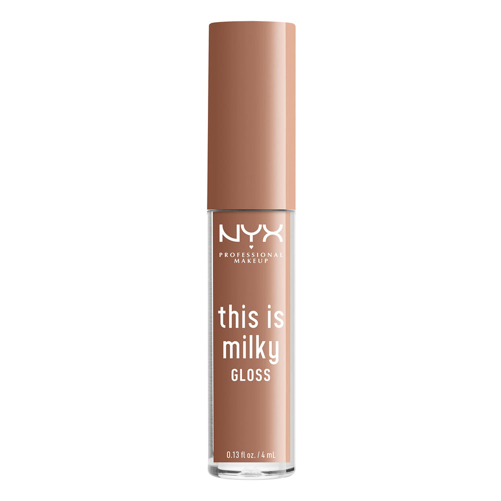 NYX This Is Milky Gloss textura hidratante para labios sedosos y brillantes.
