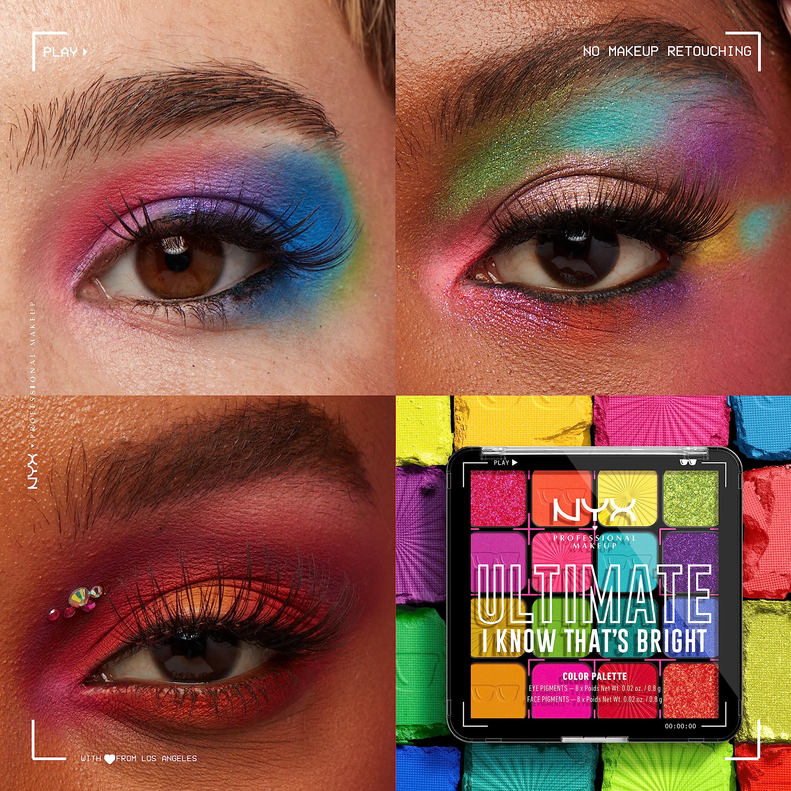 NYX Ultimate Shadow Palette includes primer-friendly shades for longer-lasting eye looks.