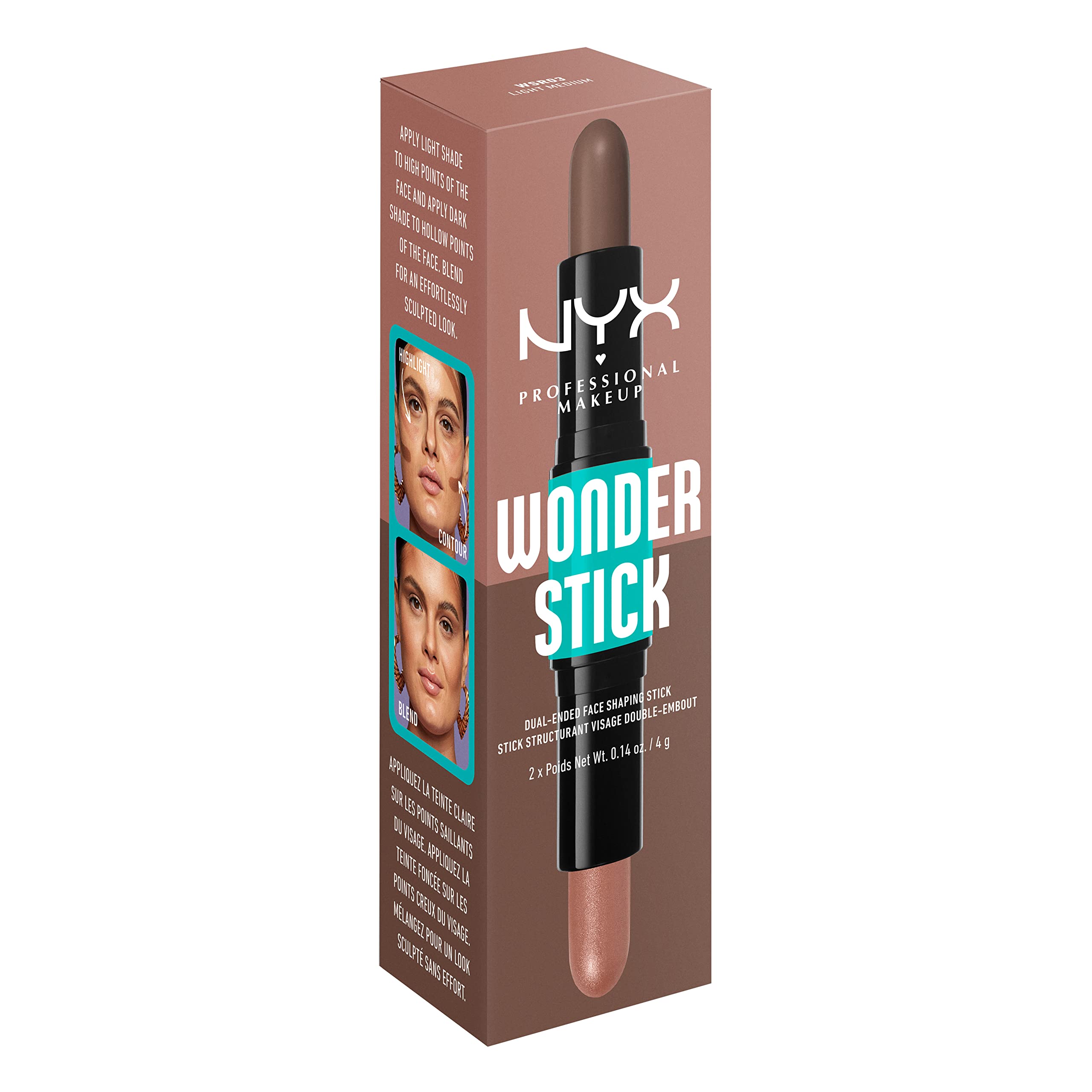 NYX Wonder Stick facilidad de mezcla para un look uniforme.
