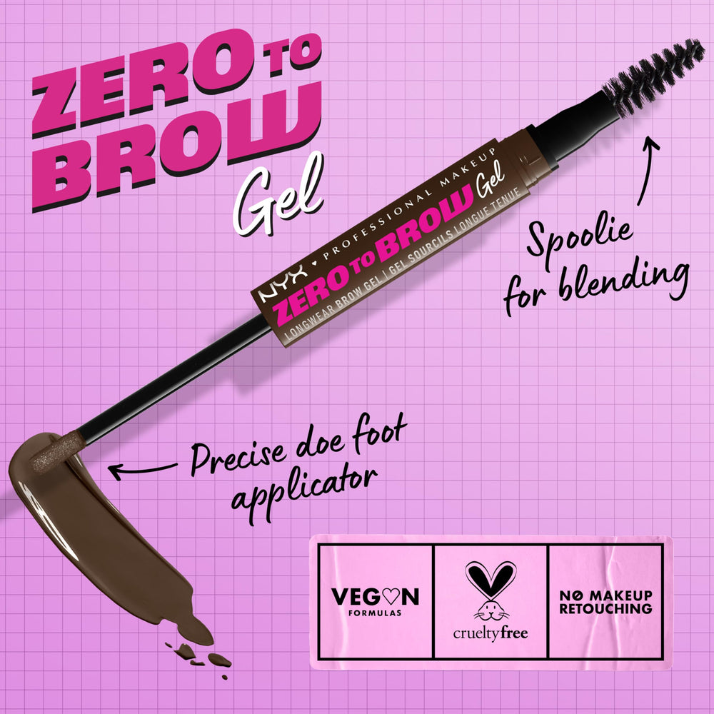 NYX Zero to Brow con spoolie para difuminar líneas