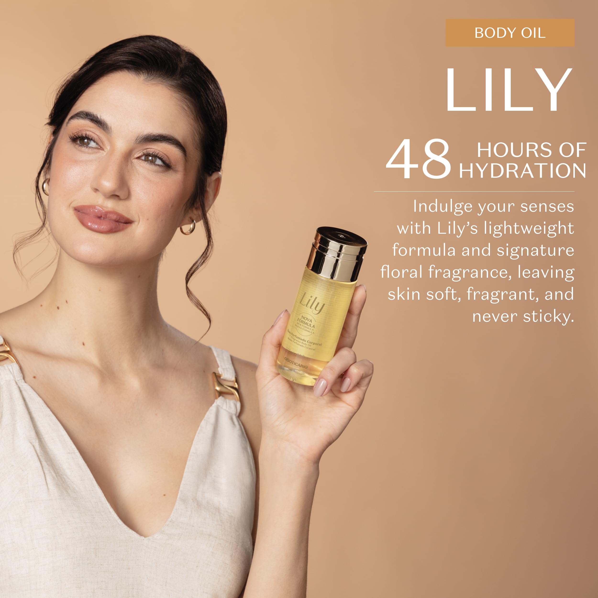 Lily d’O Boticário: application rapide et absorption facile.