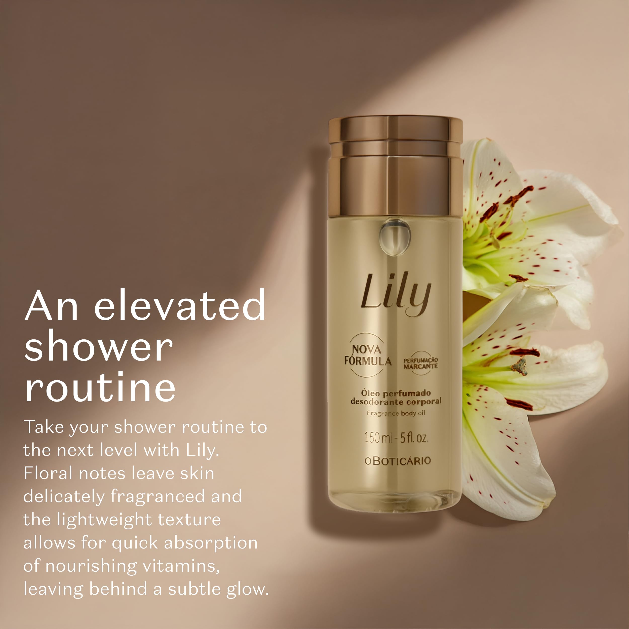 Lily parfum floral avec notes d’agrumes après application.