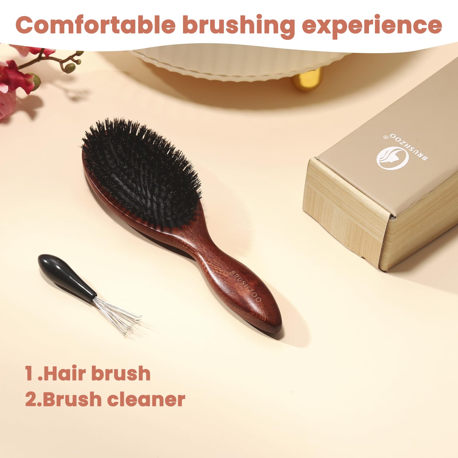 O BRUSHZOO resultado brillante y suave en cabello fino tras cada uso.