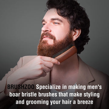 O BRUSHZOO uso para barba con aceite natural: suaviza y modela