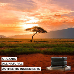 O NATURALS jabón-africano-negro-proceso-frio, limpieza suave y natural.