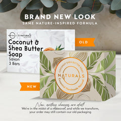 Barra coco-karité O Naturals, piel suave al instante.