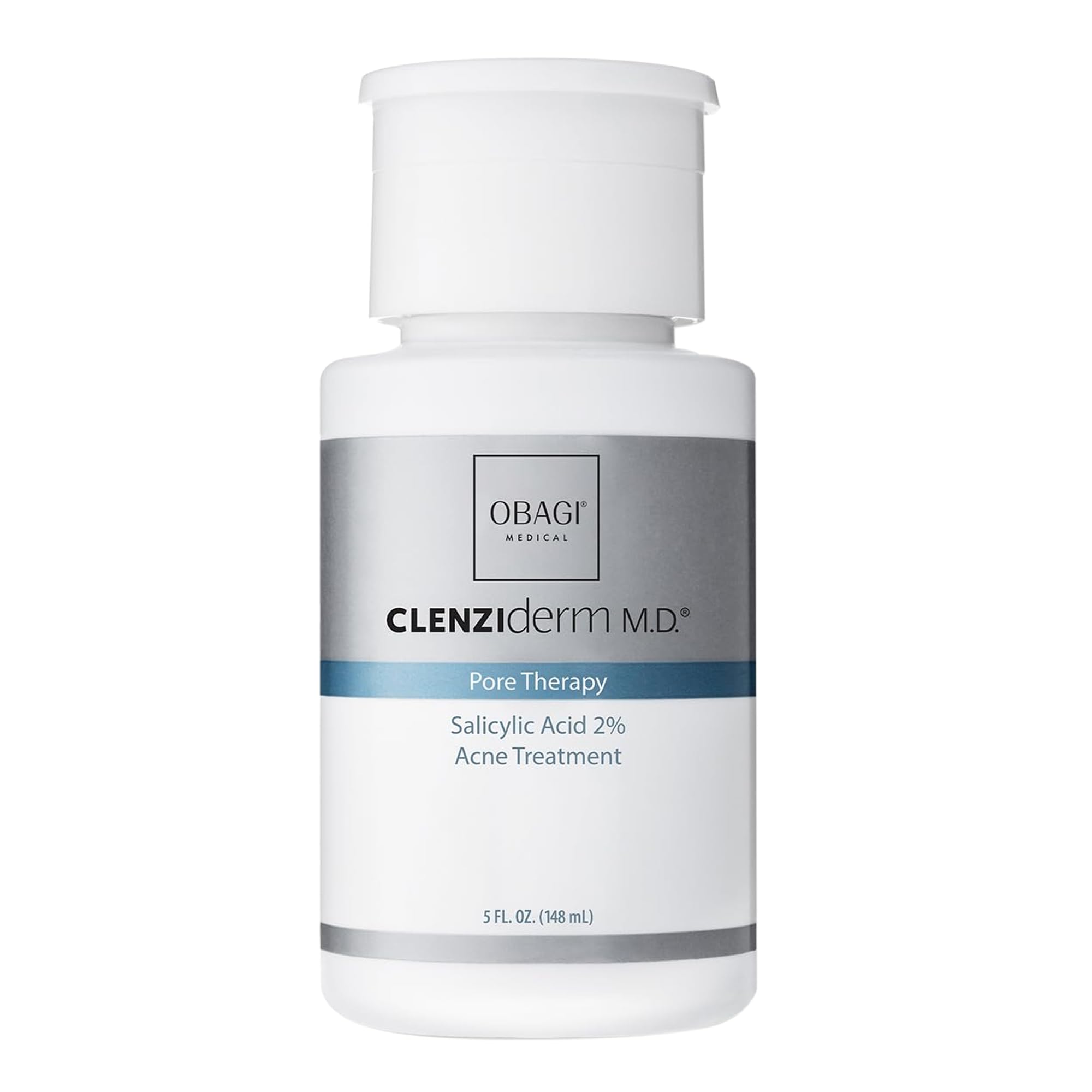 Obagi CLENZIderm M.D. Toner exfoliante en botella, ayuda a limpiar poros y suavizar la piel.