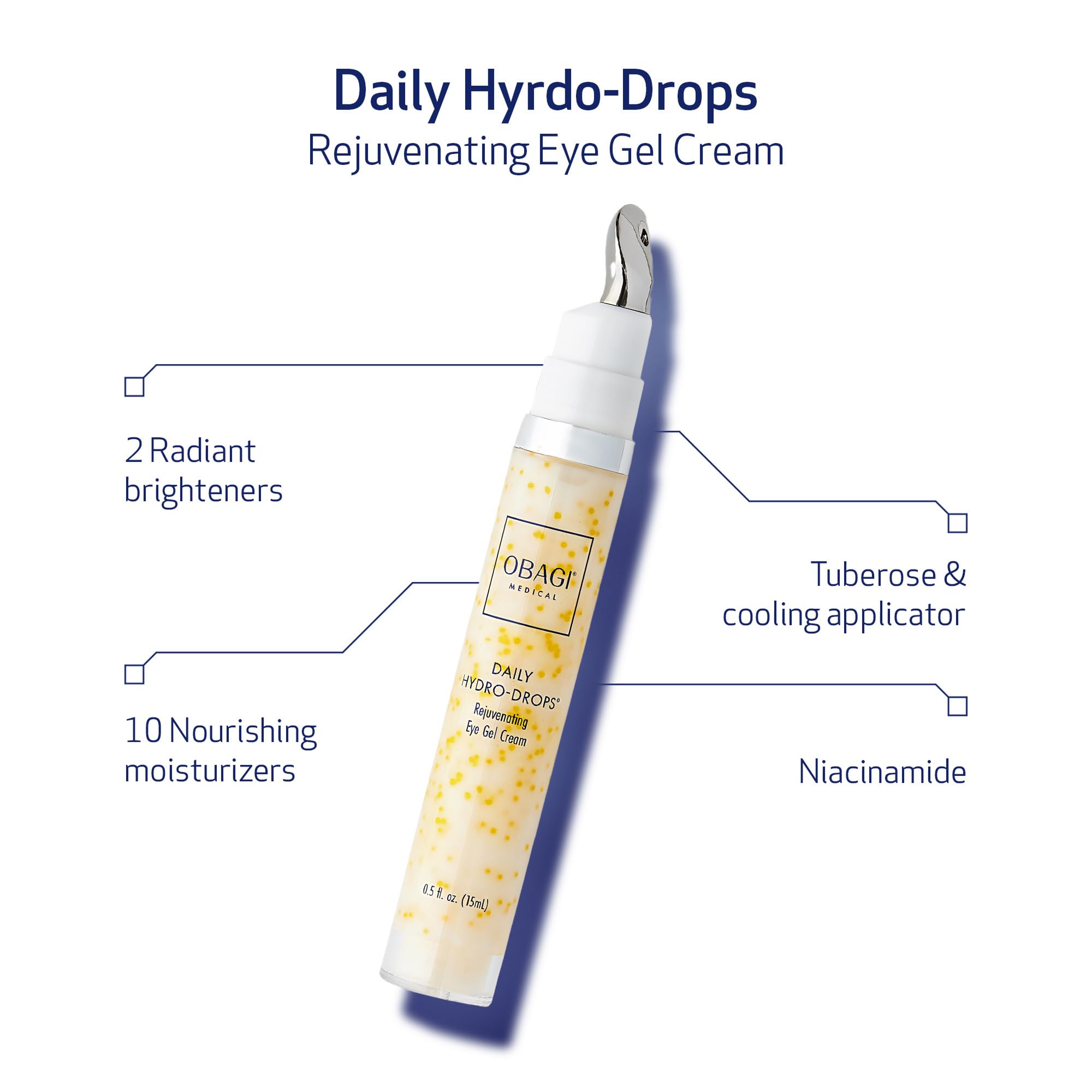 Rutina de cuidado ocular con Obagi Daily Hydro-Drops.