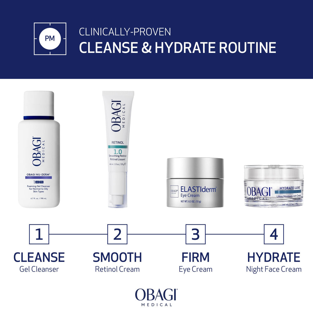 Obagi Hydrate Luxe, extracto de Tara para ayudar a retener humedad en la piel.