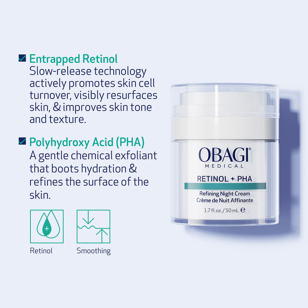 Obagi Medical Piel más renovada al despertar, hidratación suave.