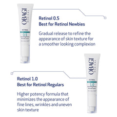 Obagi Medical Rétinol 0,5% Crème – pot ouvert, texture onctueuse.