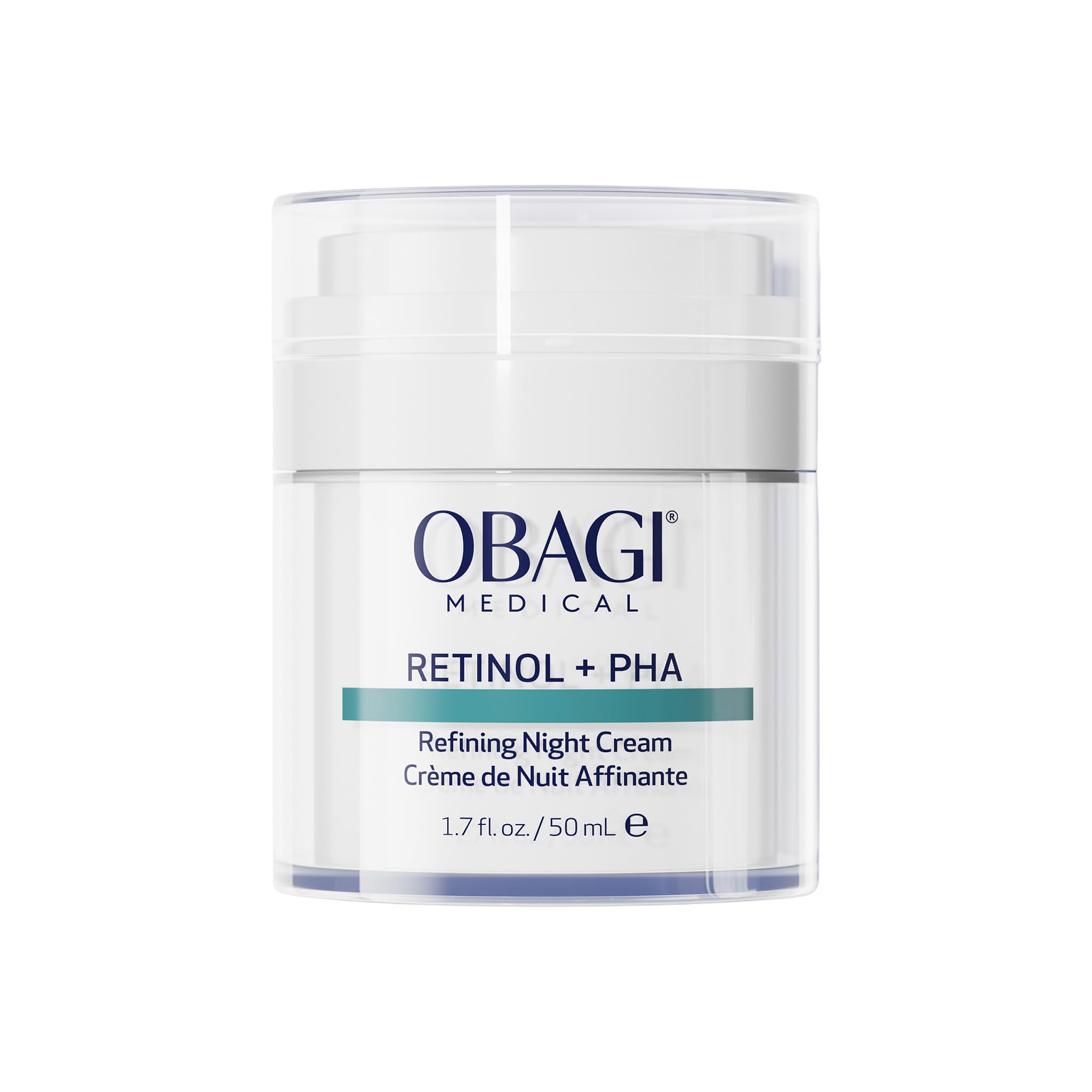 Obagi Medical Retinol-PHA Noche crema en bote, renovación suave de la piel.