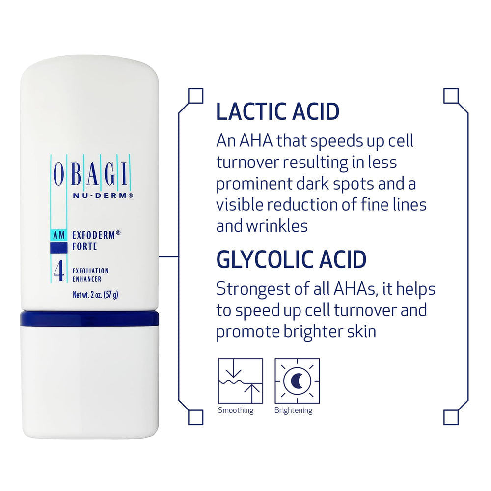 Obagi Nu-Derm Exfoderm Forte, aplicación en la palma para exfoliación suave.