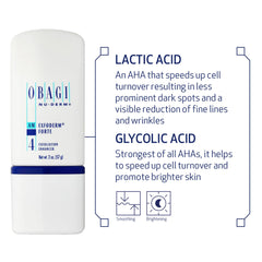 Obagi Nu-Derm Exfoderm Forte, aplicación en la palma para exfoliación suave.